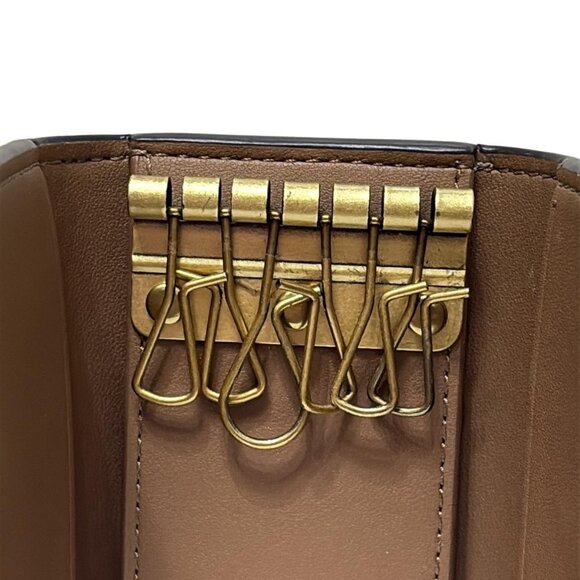 Auth COACH - CI210 Cream Beige PVC Leather Key Case - Picture 5 of 6